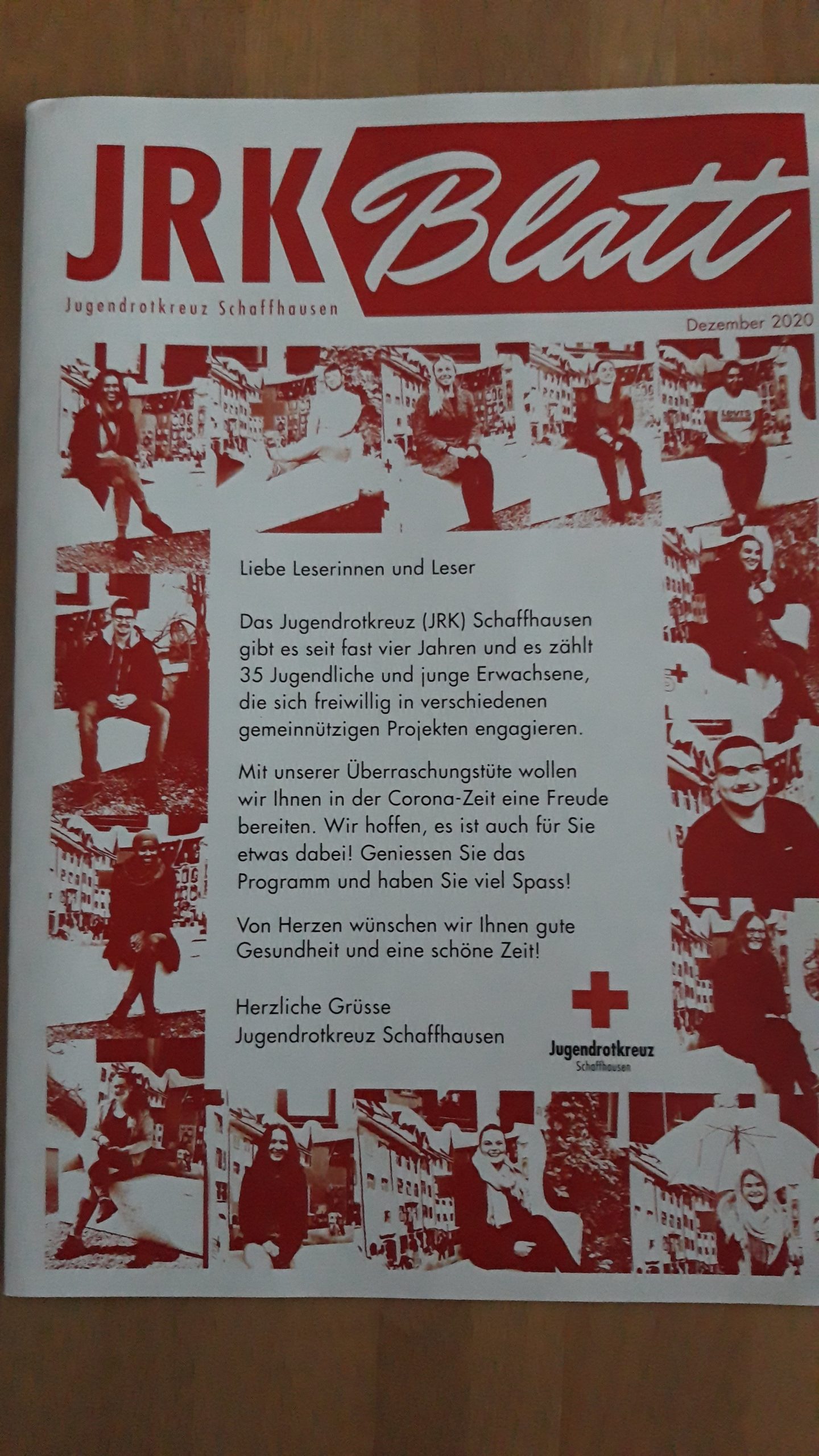 Blatt des Jugendrotkreuzes Schaffhausen vom Dezember 2020